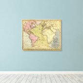 大西洋海地図 キャンバスプリント (インサイチュ (ウッドフロア))
