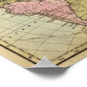 大西洋海地図 ポスター (角)