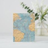 大西洋海地図 ポストカード (スタンド正面)