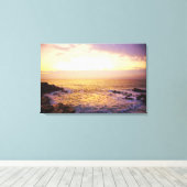 大西洋海日の出、ポートランドからの眺め キャンバスプリント (インサイチュ (ウッドフロア))