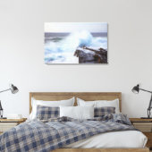 大西洋海波がメイン州の海岸に衝突 キャンバスプリント (インサイチュ (寝室))