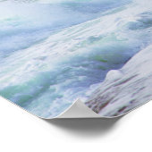 大西洋海波がメイン州の海岸に衝突 ポスター (角)