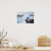 大西洋海波がメイン州の海岸に衝突 ポスター (キッチン)