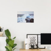 大西洋海波がメイン州の海岸に衝突 ポスター (ホームオフィス)