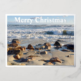 大西洋海波の写真 箔シーズンポストカード