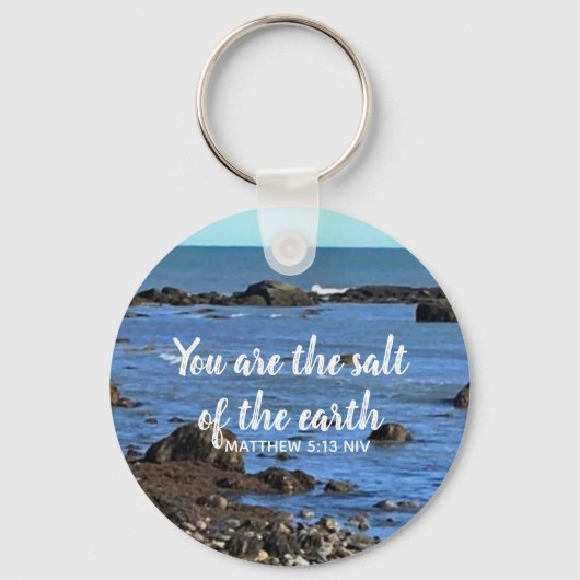 大西洋海聖句勇気付けられるの写真 キーホルダー (正面)