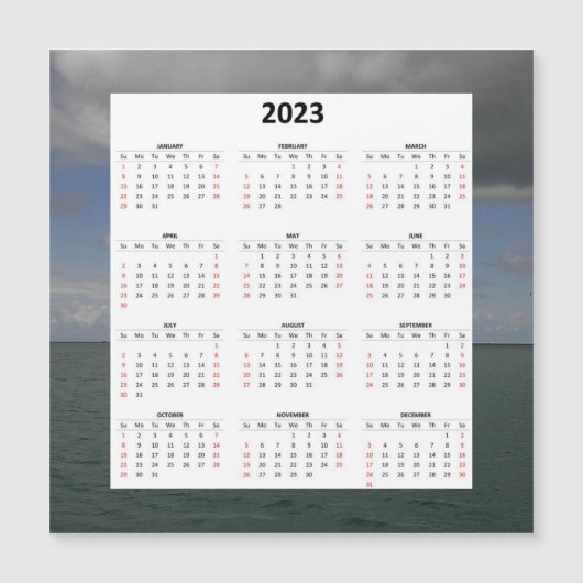 大西洋海2023年磁気カレンダー (正面)