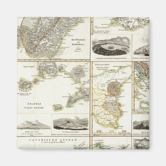 大西洋火山活動 マグネット (正面)