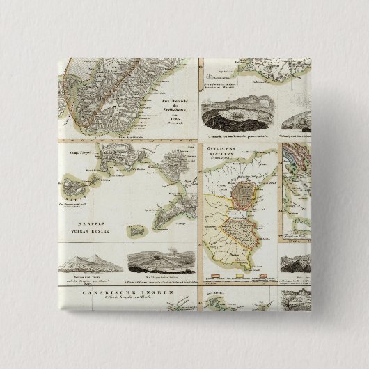 大西洋火山活動 缶バッジ (正面)