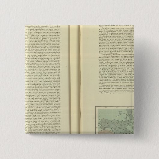 大西洋物理図（続き） 缶バッジ (正面)