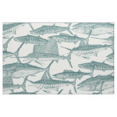 大西洋産の魚のヒスイ生地 ファブリック (ファットクウォーター)