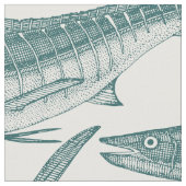 大西洋産の魚のヒスイ生地 ファブリック (クローズアップ)