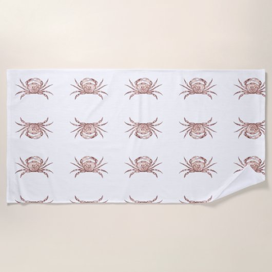 大西洋産カニ ビーチタオル (正面)