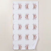 大西洋産カニ ビーチタオル (正面)