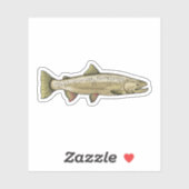 大西洋産サケイラストレーション シール (シート)