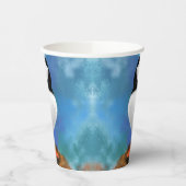 大西洋産パフィンの鳥 – ピエロ絵を描ビーク – 's 紙コップ (左)