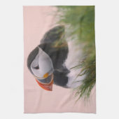 大西洋産パフィン キッチンタオル (縦)