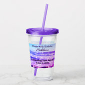 大西洋産海波の写真40th Birthday Purple アクリルタンブラー (裏面)