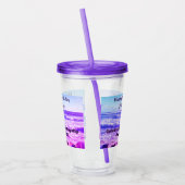 大西洋産海波の写真40th Birthday Purple アクリルタンブラー (左)