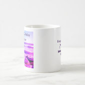 大西洋産海波の写真40th Birthday Purple コーヒーマグカップ (中央)