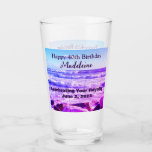 大西洋産海波の写真40th Birthday Purple タンブラーグラス<br><div class="desc">これは大西洋の海の美しい写真だ。海の恋人や紫の恋人に最適。</div>