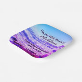 大西洋産海波の写真40th Birthday Purple ペーパープレート (傾斜あり)