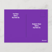 大西洋産海波の写真40th Birthday Purple ポストカード (裏面)