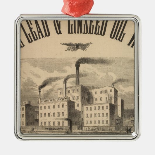 大西洋白鉛·亜麻仁油工場 メタルオーナメント (正面)