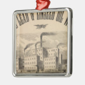 大西洋白鉛·亜麻仁油工場 メタルオーナメント (左)