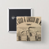 大西洋白鉛·亜麻仁油工場 缶バッジ (正面&裏面)