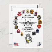 大西洋艦隊 – F-14 TOMCAT SQ. ポストカード (正面/裏面)