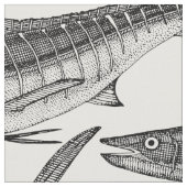 大西洋魚白黒 ファブリック (クローズアップ)