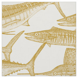大西洋魚金ゴールド ファブリック