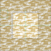 大西洋魚金ゴールド ファブリック (タイル)