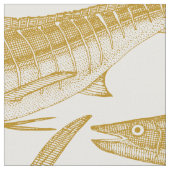 大西洋魚金ゴールド ファブリック (クローズアップ)