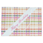 大規模なプレイド誕生日ギフト – バッグ ラージペーパーバッグ (裏面)