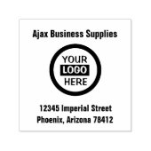 大規模なプロフェッショナルロゴと住所ビジネス セルフインキングスタンプ (デザイン)