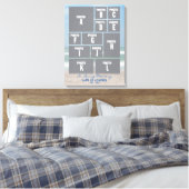 大規模なメモリアル写真コラージュと海 キャンバスプリント (インサイチュ (寝室))