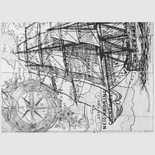 大規模なヴィンテージ切り離しマップfor Artists c 薄葉紙 (正面)