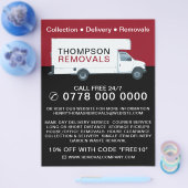 大規模な取り外しバン、取り外し広告会社 チラシ (シングル)