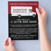 大規模な取り外しバン、取り外し広告会社 チラシ (手)