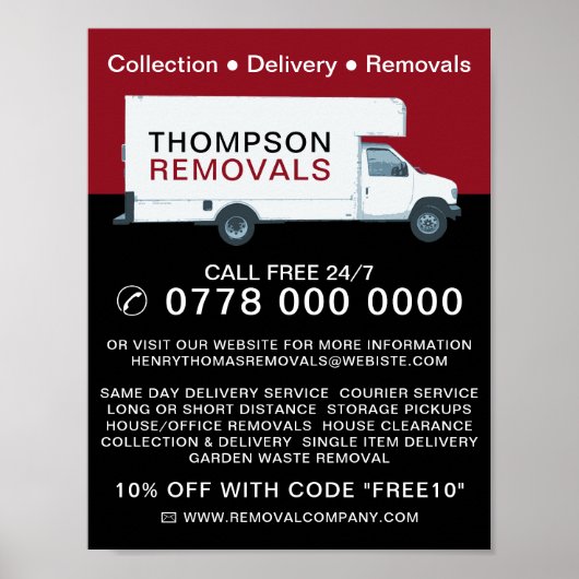 大規模な取り外しバン、取り外し広告会社 ポスター (正面)