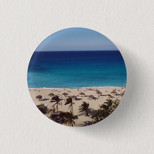 大規模な日の傾向の照ユニーク合 缶バッジ (正面)