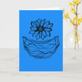 大規模な瞑想スケッチと詩のカード  カード (黄色い花)