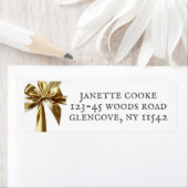 大規模な金属金ゴールドボウヴィンテージ古いスタイルフォントラボ ラベル (インサイチュ)