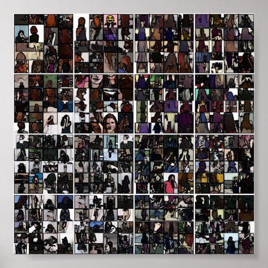 大規模な顔のないコラージュ ポスター (正面)