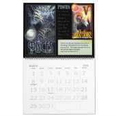 大規模な〔占星術の〕十二宮図とチャクラカレンダー カレンダー (3月 2026)