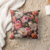 大規模バラ開花装飾用クッション クッション (ブランケット)