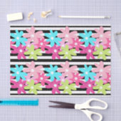 大規模フローラストライプティッシュペーパー 薄葉紙 (クラフト)