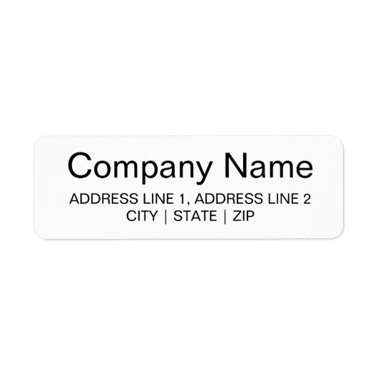 大規模プリント差出人住所ラベル |白 ラベル (正面)